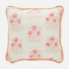 Poduszka w blokowy wzór w kwiaty