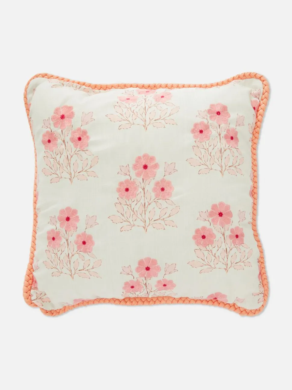 Poduszka w blokowy wzór w kwiaty