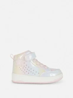 Podświetlane wysokie buty sportowe w gwiazdki