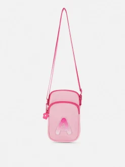 Pokrowiec na telefon na długim pasku z inicjałem