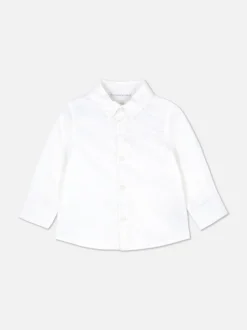 Popelinowa koszula z długim rękawem