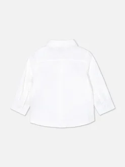 Popelinowa koszula z długim rękawem