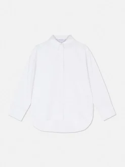 Popelinowa koszula z długim rękawem