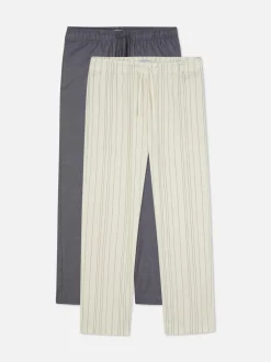 Popelinowe spodnie od piżamy, 2 pary