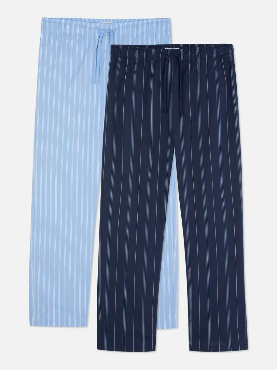 Popelinowe spodnie od piżamy w paski, 2 pary