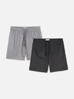 Popelinowe szorty piżamowe, 2 pary