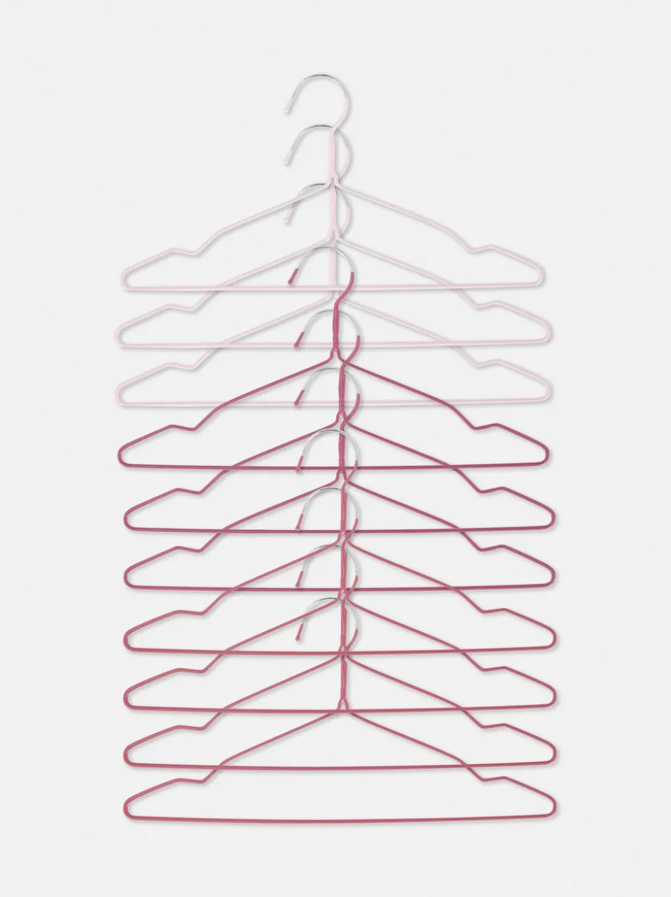 Powlekane metalowe wieszaki, 10 szt.