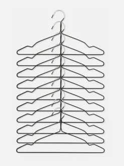 Powlekane metalowe wieszaki, 10 szt.