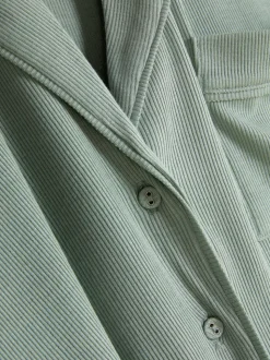 Prążkowana koszula piżamowa