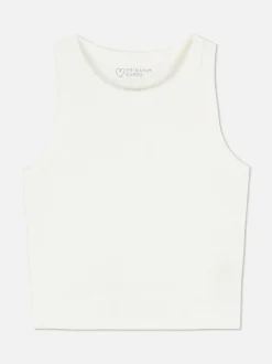 Prążkowana koszulka bez rękawów