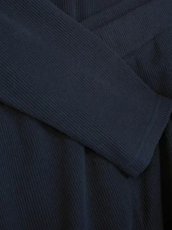 Prążkowana piżama ze ściągaczami