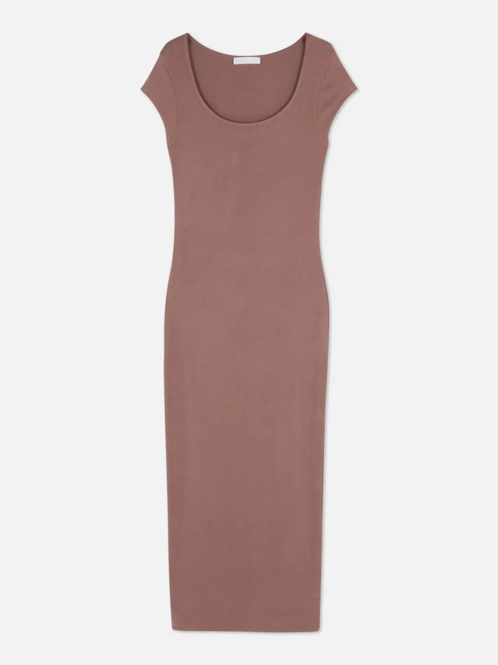 Prążkowana sukienka maxi o dopasowanym kroju