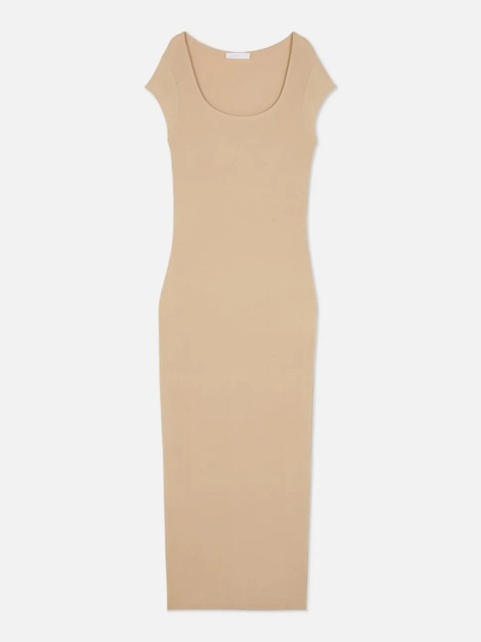 Prążkowana sukienka maxi o dopasowanym kroju