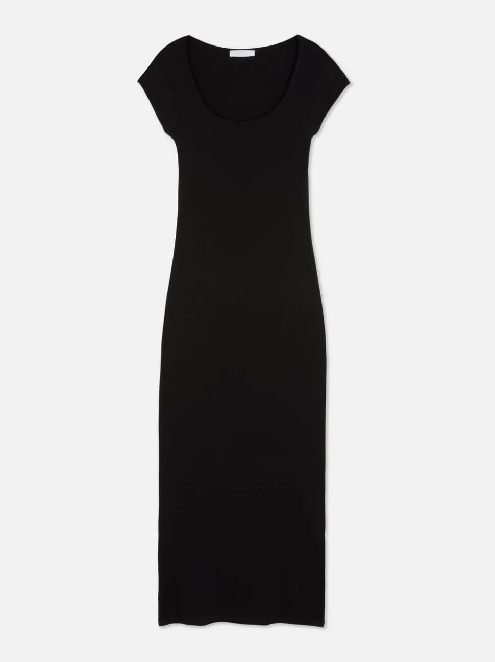 Prążkowana sukienka maxi o dopasowanym kroju