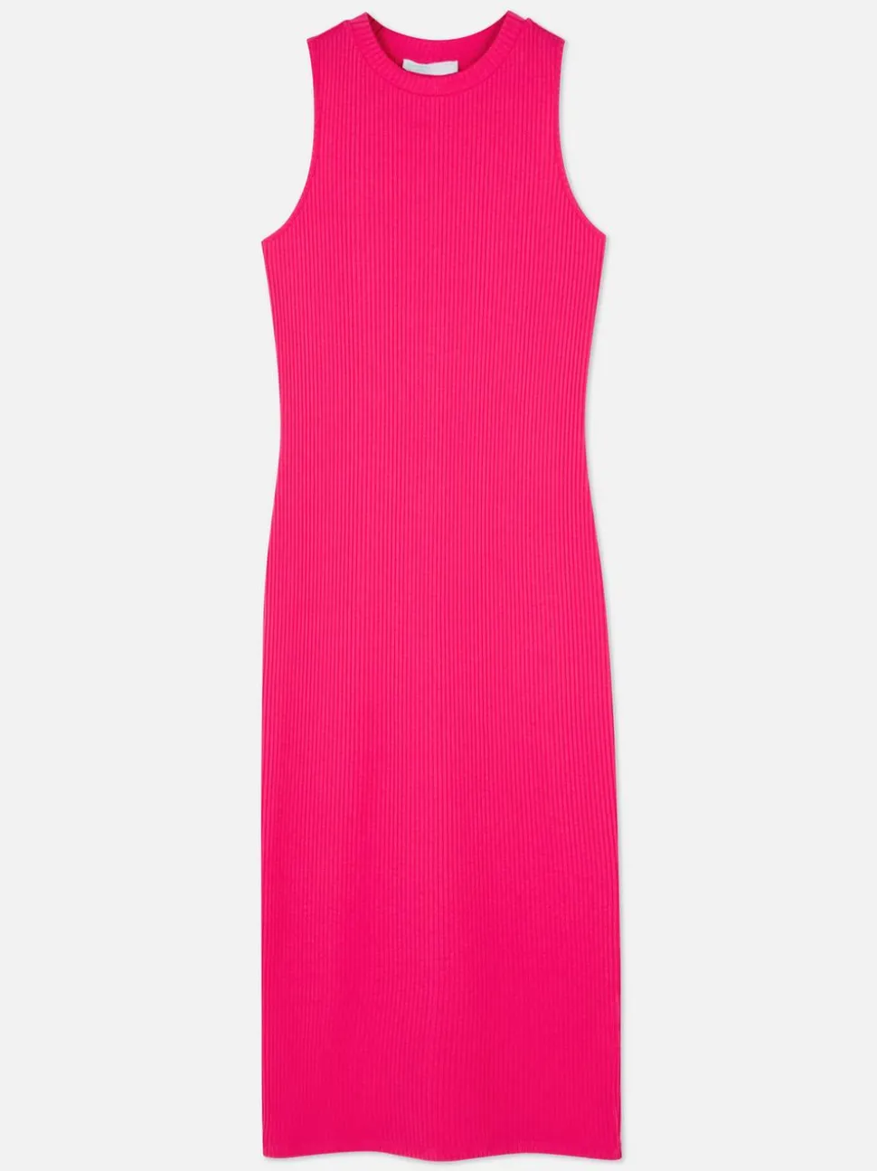 Prążkowana sukienka midi o fasonie bokserki