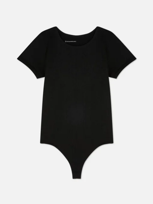 Prążkowane body typu T-shirt