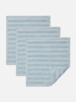 Prążkowane ściereczki do twarzy, 3 szt.