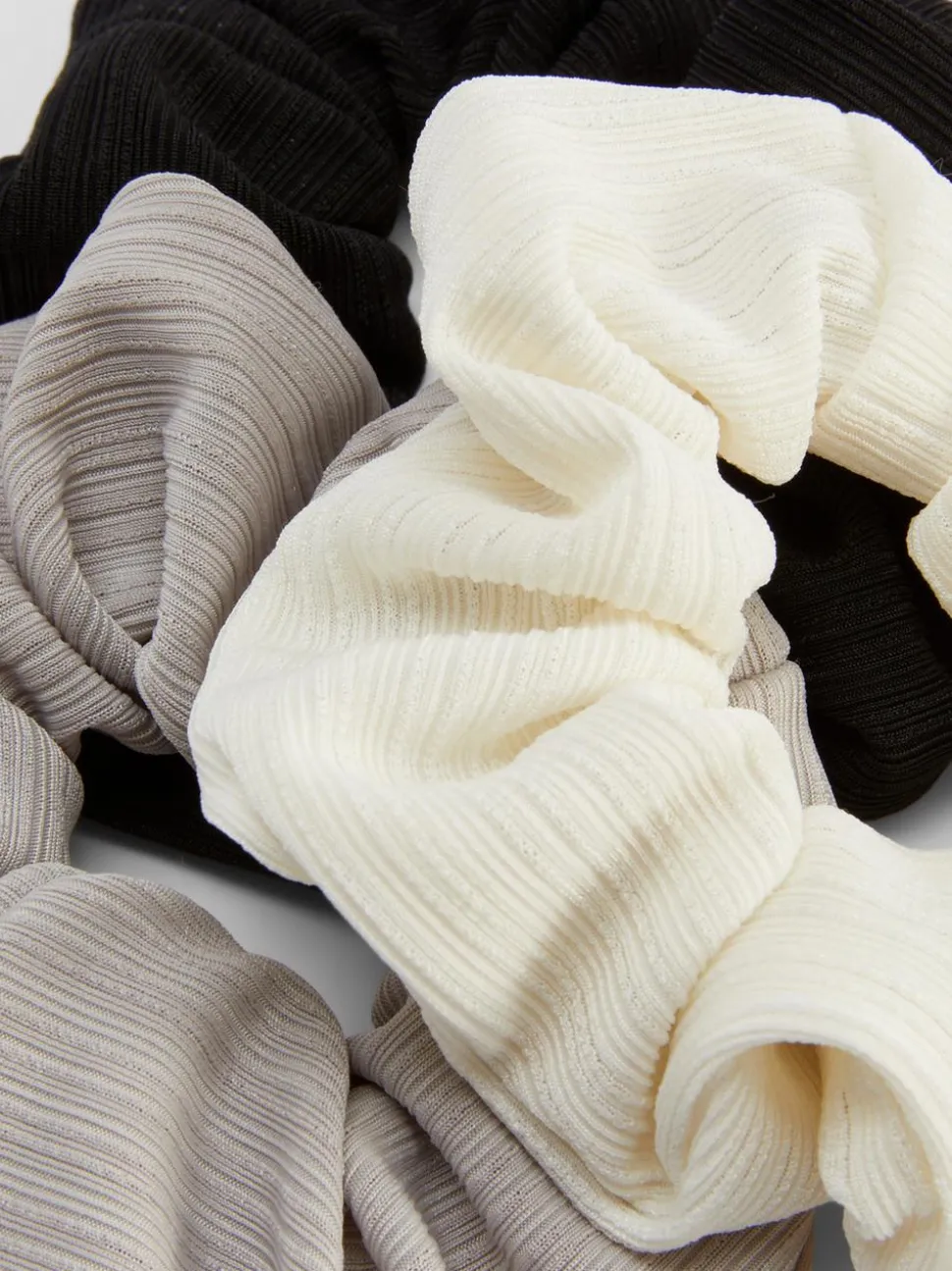 Prążkowane gumki owijki do włosów, 3 szt.