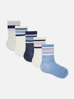Prążkowane skarpety sportowe, 5 par