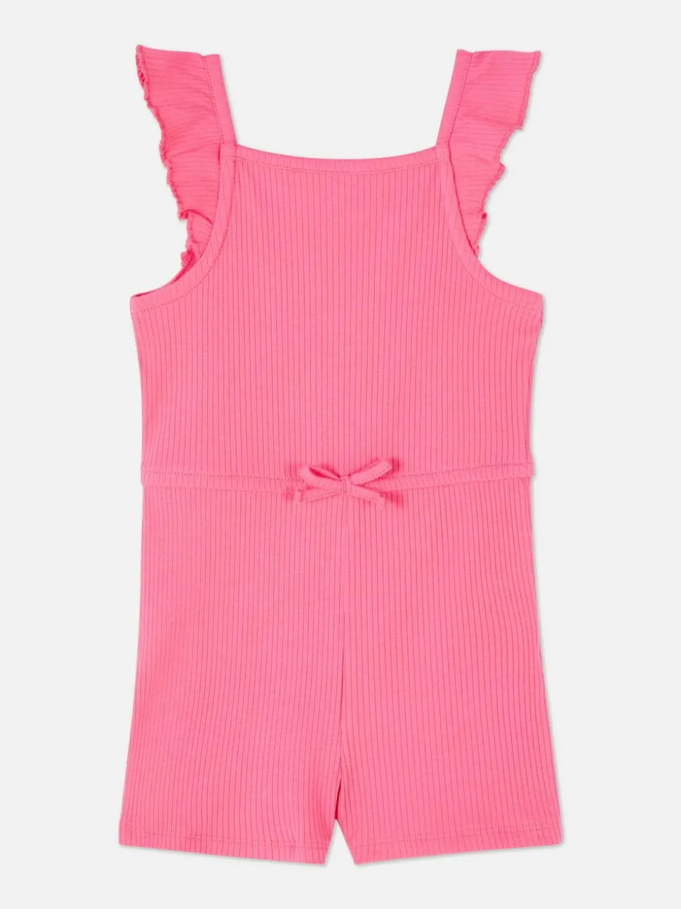 Prążkowany kombinezon z falbanką