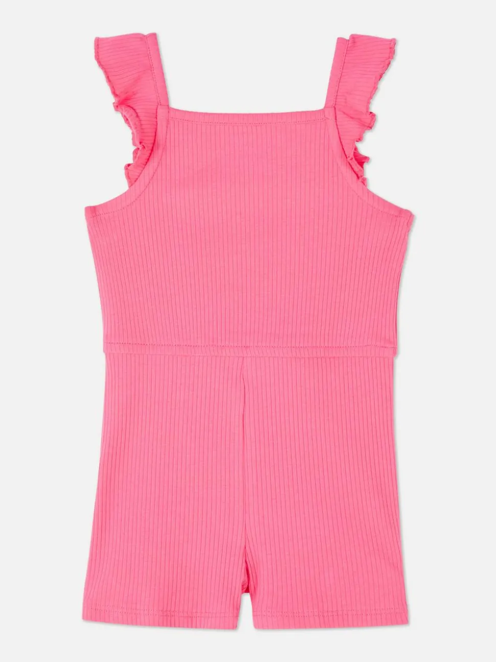 Prążkowany kombinezon z falbanką