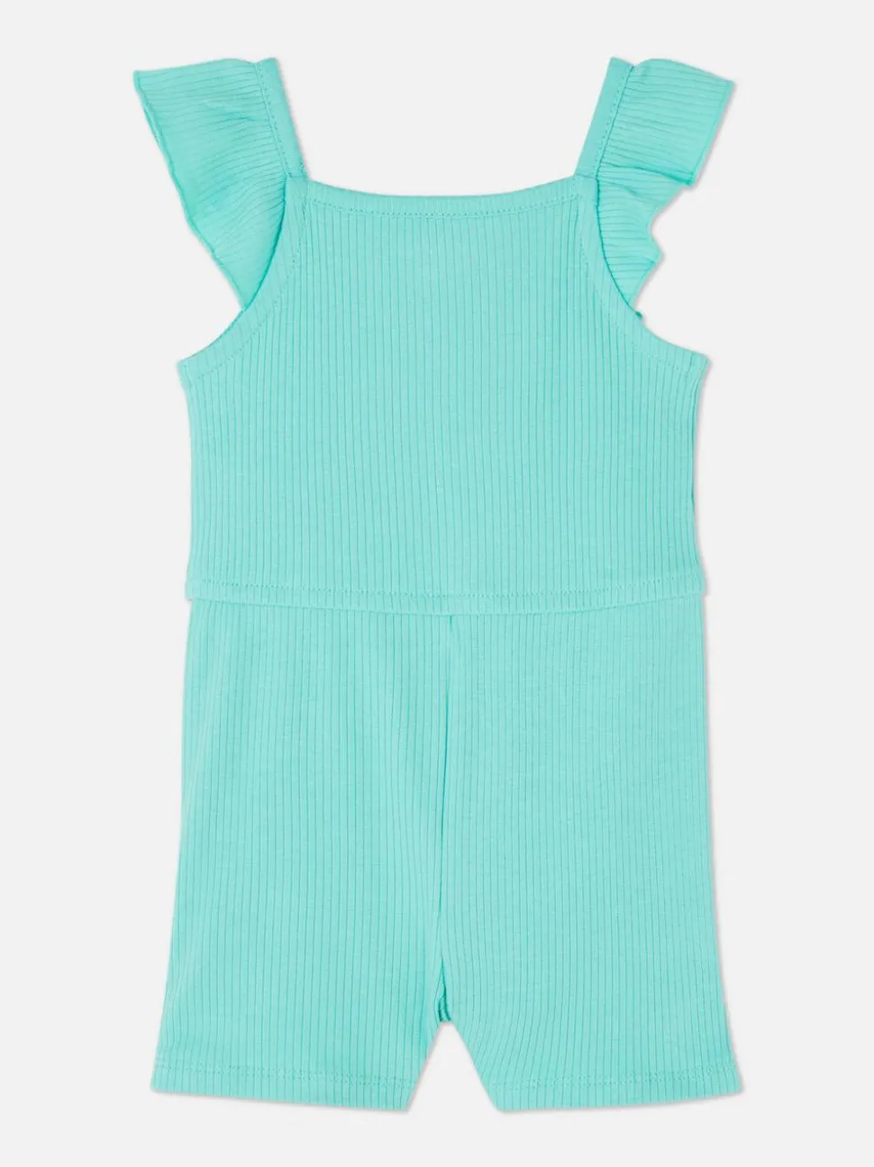 Prążkowany kombinezon z falbanką