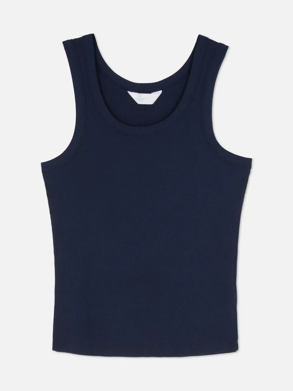 Prążkowany piżamowy top bez rękawów z modalu