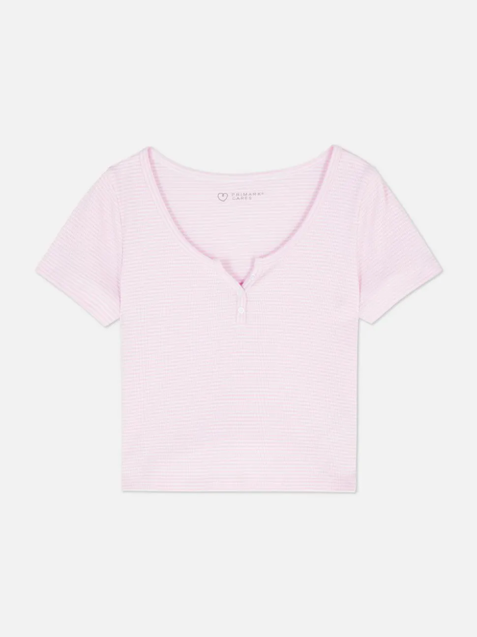 Prążkowany T-shirt typu henley