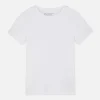 Prążkowany T-shirt z krótkim rękawem