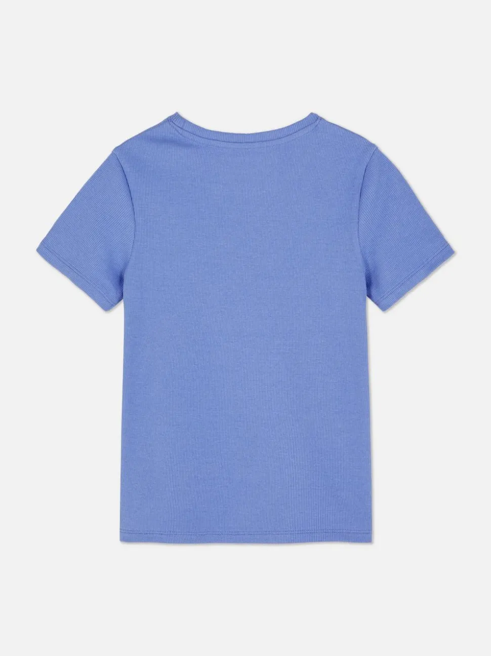 Prążkowany T-shirt z krótkim rękawem