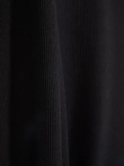 Prążkowany T-shirt z krótkim rękawem