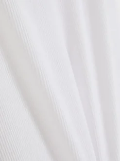 Prążkowany T-shirt z krótkim rękawem