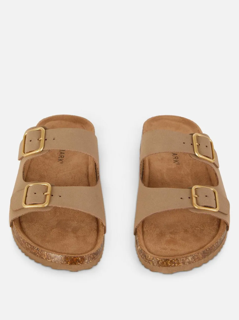 Profilowane sandały z podwójnym paskiem