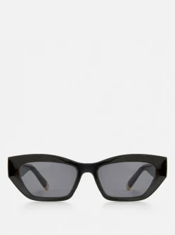 Prostokątne okulary przeciwsłoneczne „kocie oko”