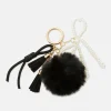 Przywieszka do torby z pomponem i perełkami