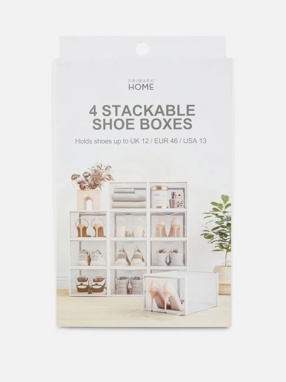 Pudełka na buty do układania jedne na drugich, 4 szt.