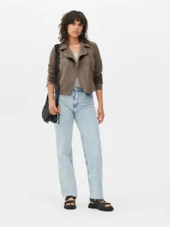 Ramoneska ze sztucznego zamszu