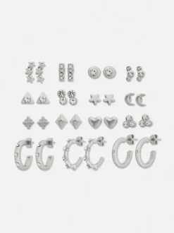 Różne kolczyki sztyfty i kolczyki koła, 15 par