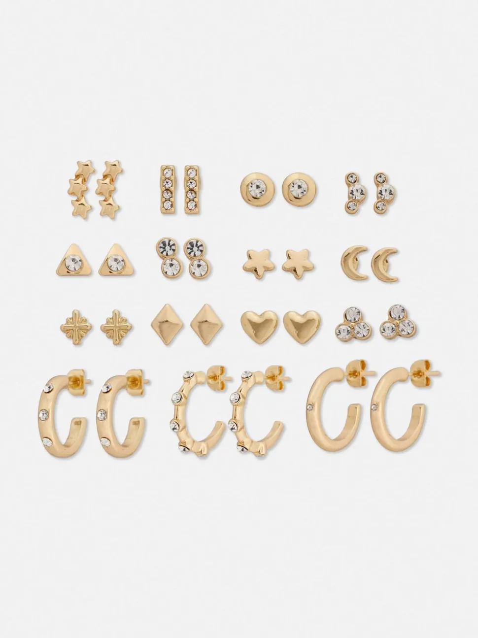 Różne kolczyki sztyfty i kolczyki koła, 15 par