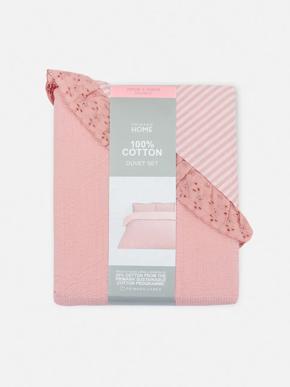 Różowa dwustronna poszwa na kołdrę dwuosobową