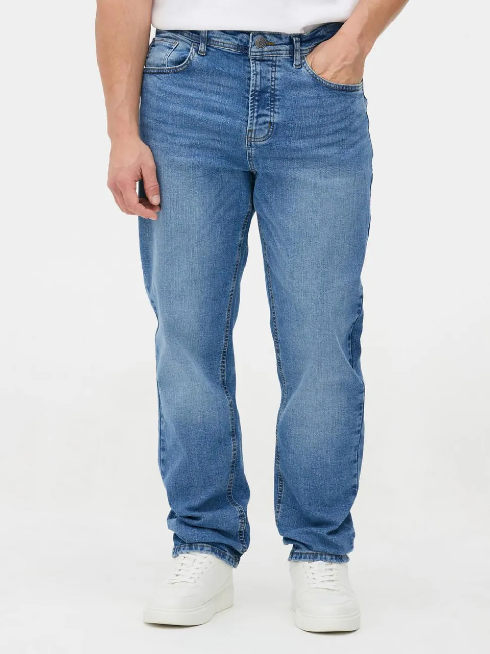 Rozciągliwe jeansy o prostym kroju
