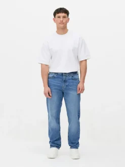 Rozciągliwe jeansy o prostym kroju