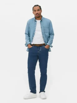 Rozciągliwe jeansy o prostym kroju