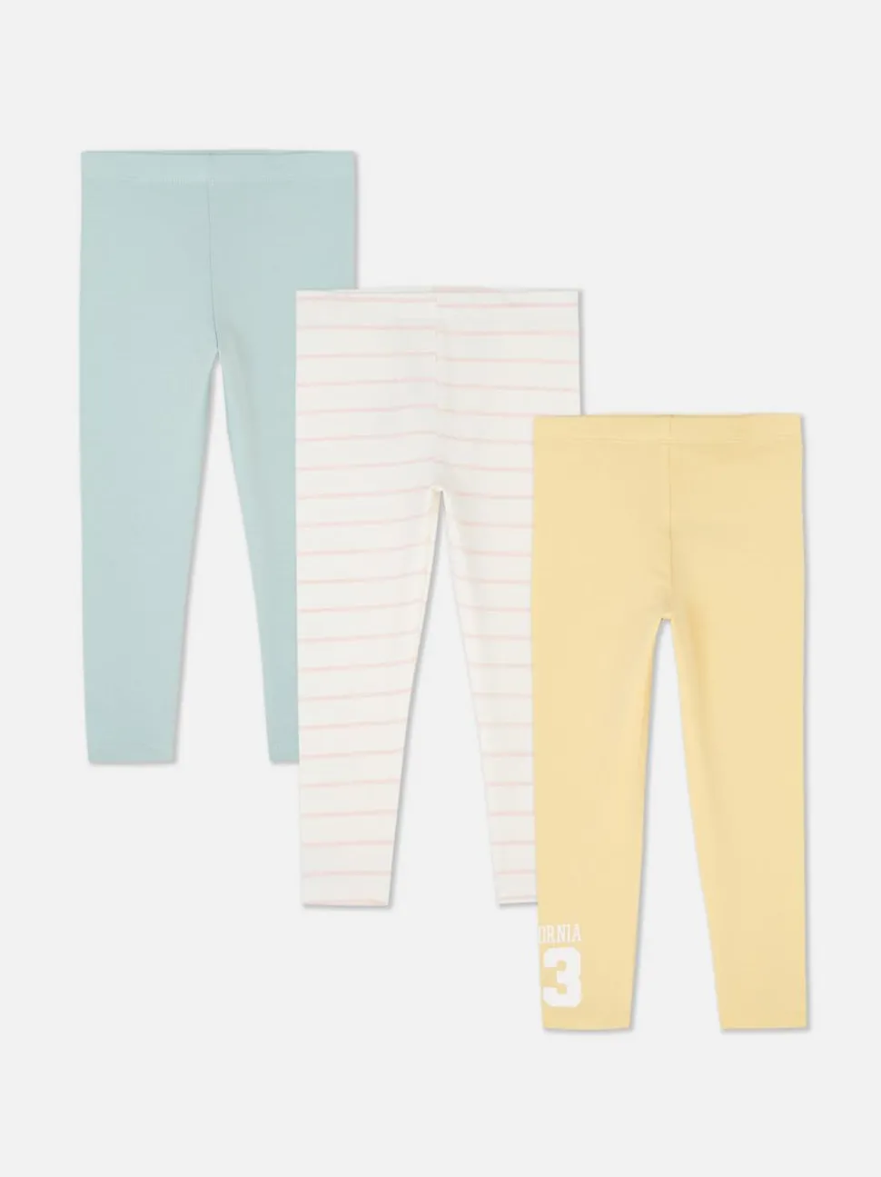 Rozciągliwe legginsy z różnymi wzorami, 3 pary