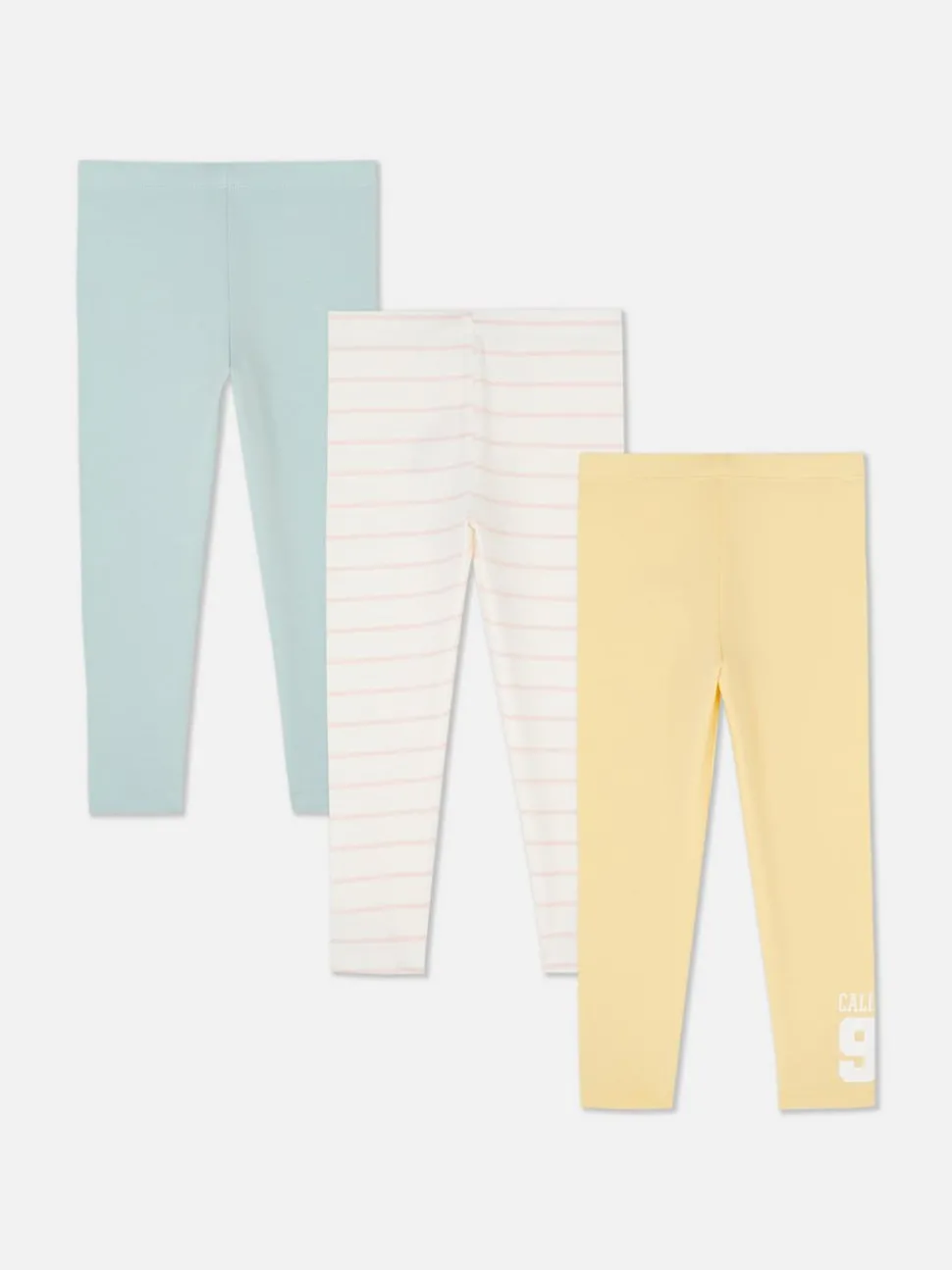 Rozciągliwe legginsy z różnymi wzorami, 3 pary