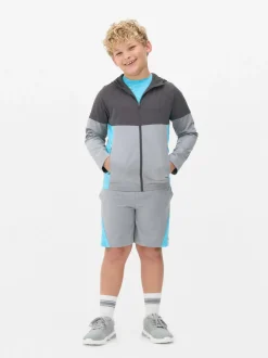 Rozpinana kurtka w bloki kolorystyczne