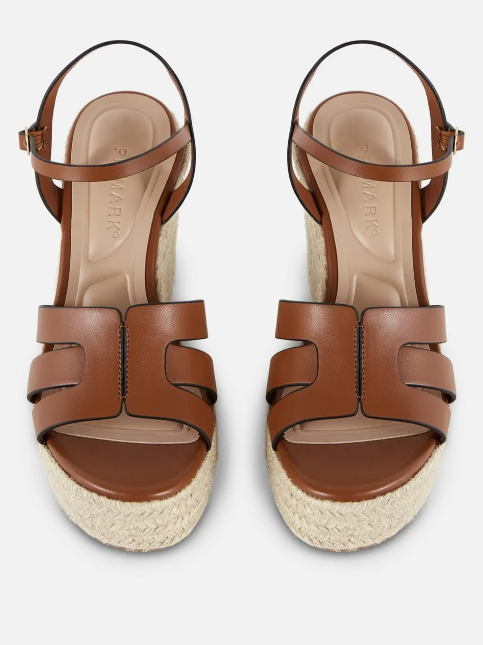 Sandały na koturnie z paskami Paula Echevarría