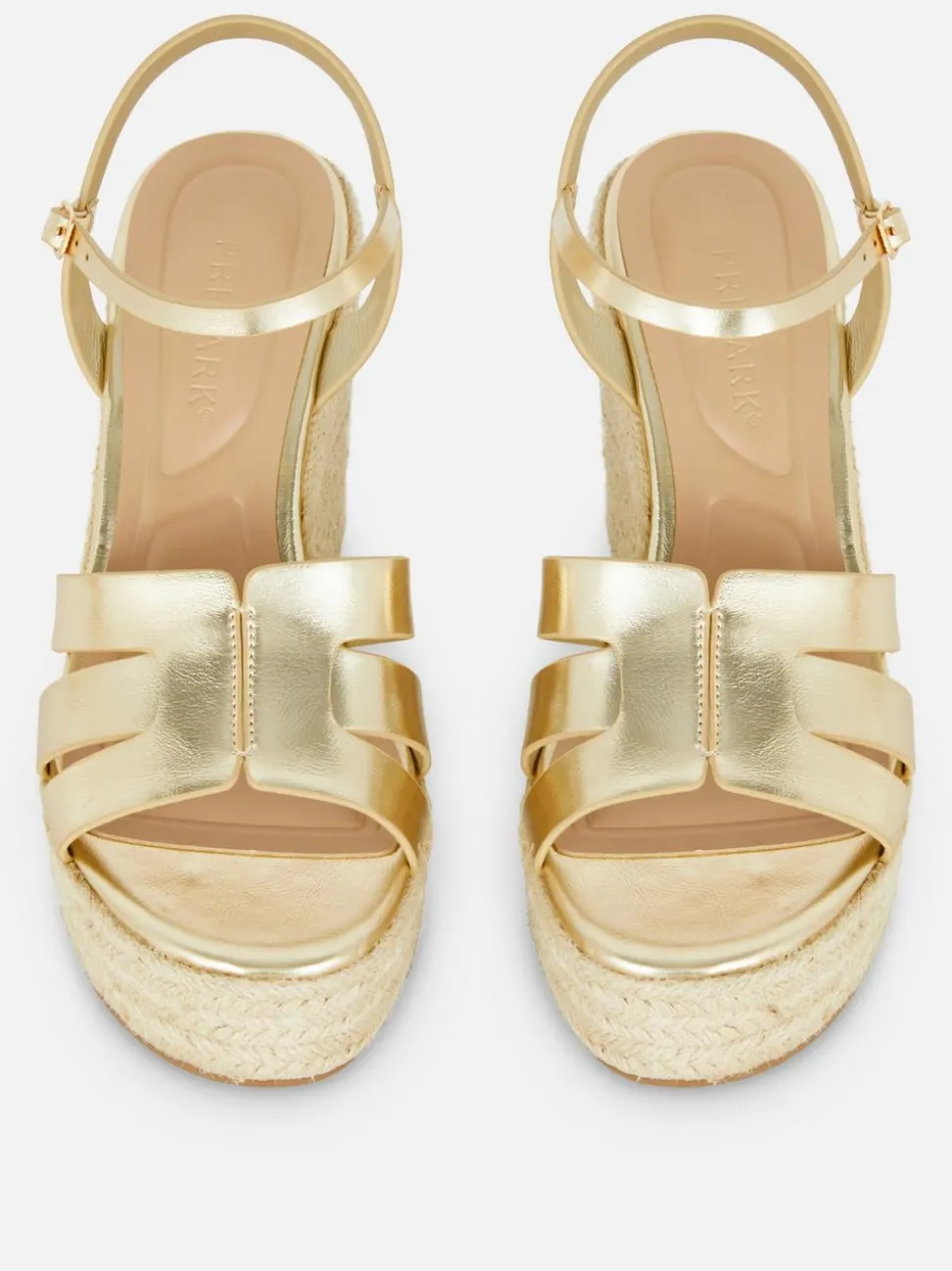 Sandały na koturnie z paskami Paula Echevarría