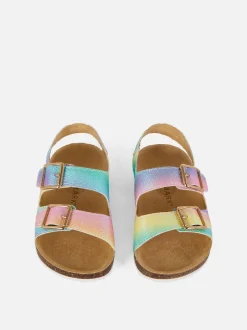 Sandały z odkrytymi palcami i wzorem ombré