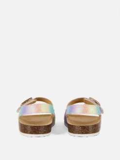 Sandały z odkrytymi palcami i wzorem ombré